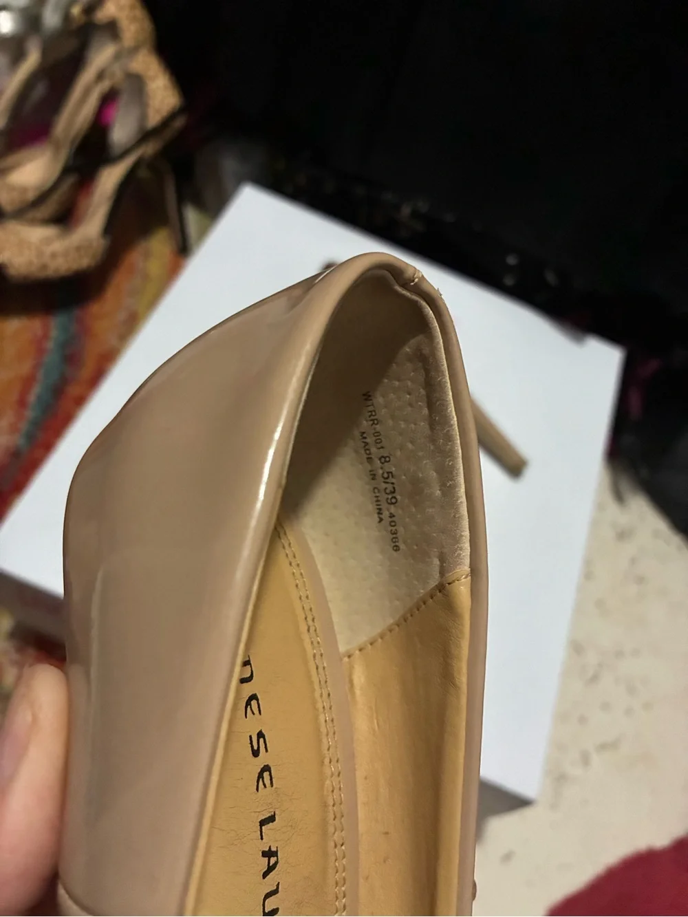 Chinese Laundry Patent Nude Platform Pumps
